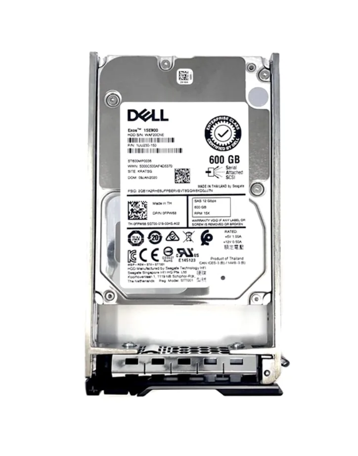 Dell 600GB SAS 15K 12Gbps 2,5" SFF | P/N: 0FPW68